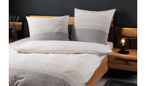 Janine Davos Feinbiber Bettwäsche (135x200): Eleganter Wärmespeicher in Grau-Beige